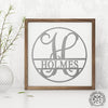 Circle Monogram With Name -  Monogram Last Name Signs for Home