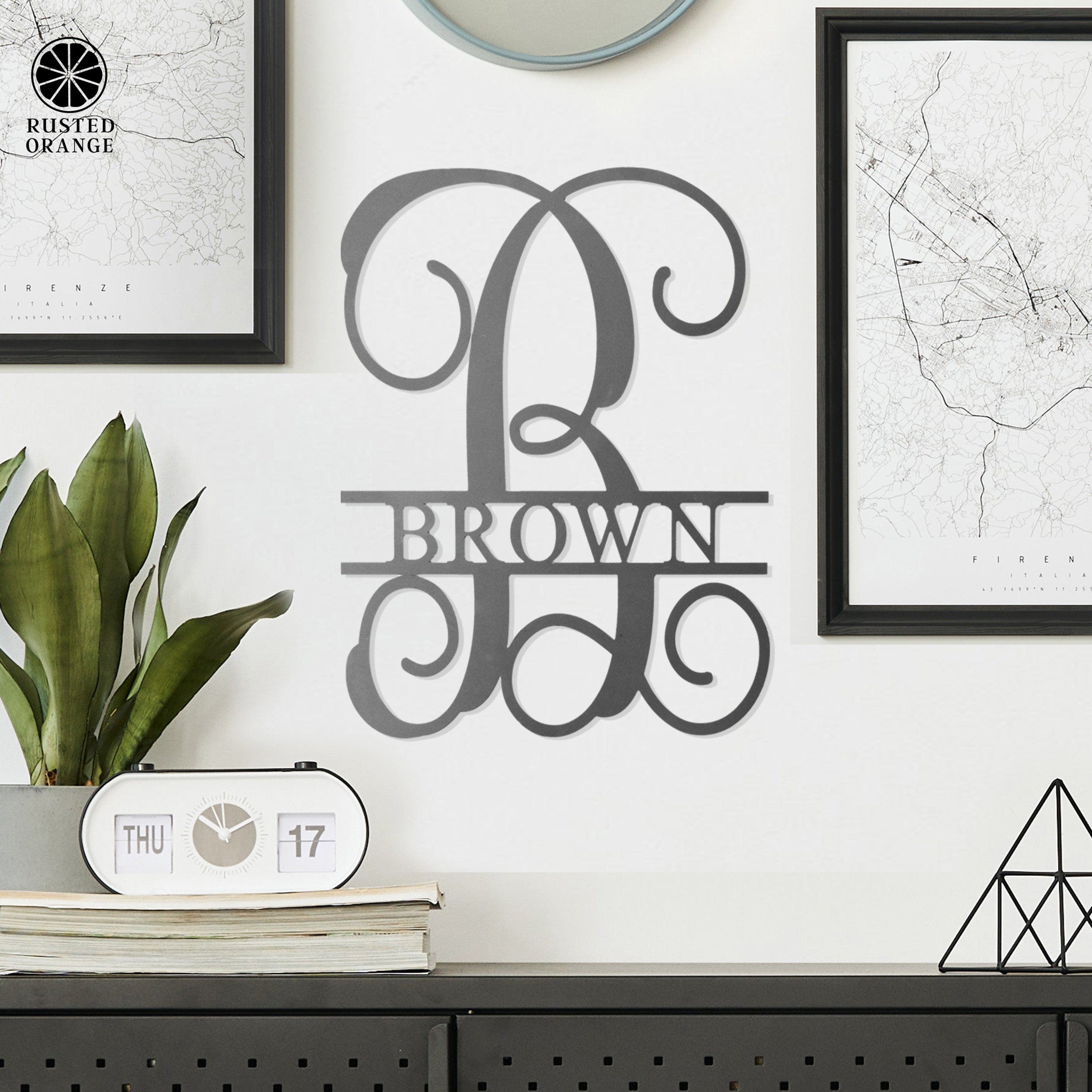 house plants 11 letters 16" Fancy Letter Monogram