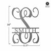 16" Fancy Letter Monogram - Custom Metal Family Sign House Name Plates
