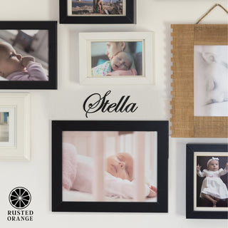 3" Fancy Script Words - Custom Family Metal Name Sign for Home