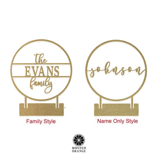 Anderson Tabletop or Shelf Personalized Name Sign - 2 Styles - Last Name Signs