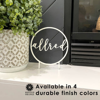 Anderson Tabletop or Shelf Personalized Name Sign - 2 Styles - Last Name Signs