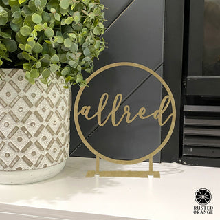 Anderson Tabletop or Shelf Personalized Name Sign - 2 Styles - Last Name Signs