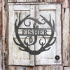 Antler Monogram with Name - Custom Metal Name Sign for Home Antler
