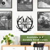 Antler Monogram with Name - Custom Metal Name Sign for Home Antler