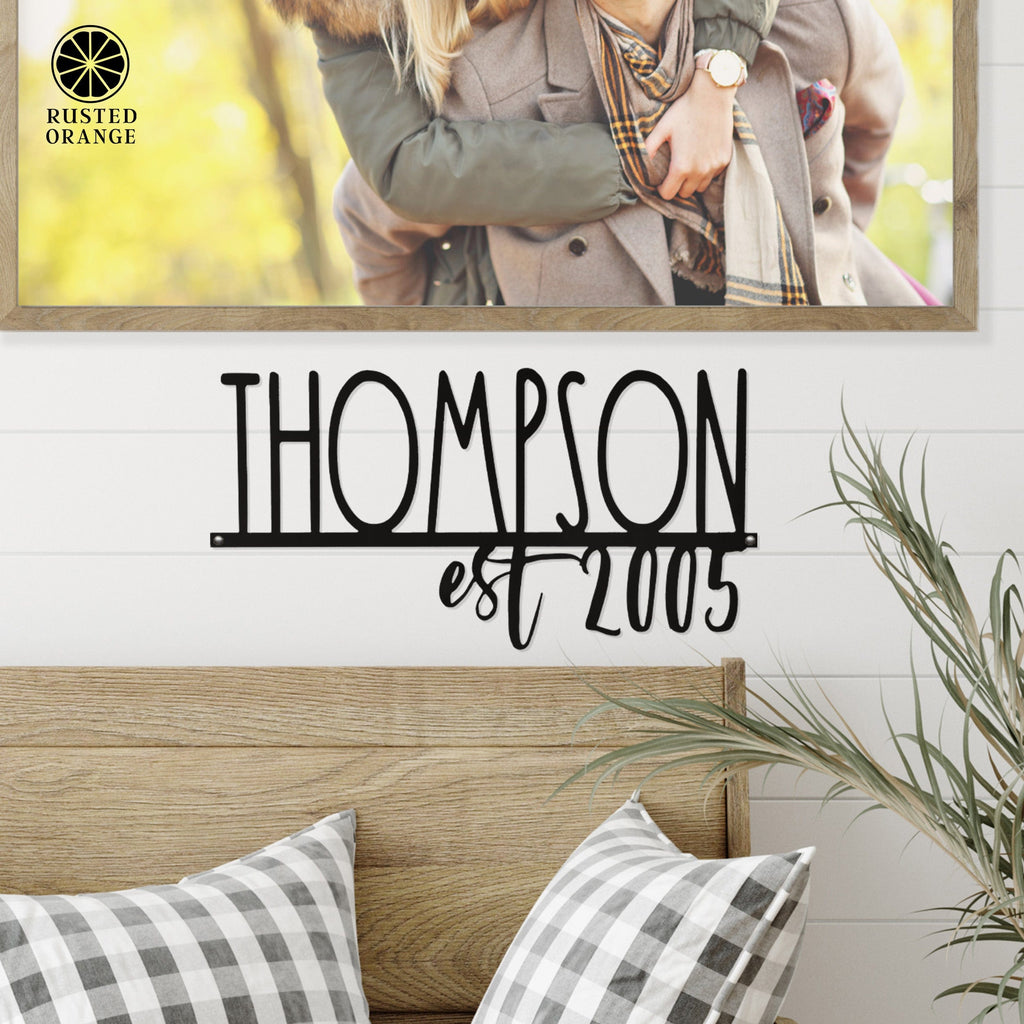 Beckett Name Sign - 2 Sizes - Personalized Last Name Sign for Home