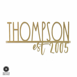 Beckett Name Sign - 2 Sizes - Personalized Last Name Sign for Home