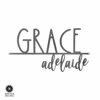 Beckett Name Sign - 2 Sizes - Personalized Last Name Sign for Home