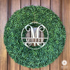 Circle Monogram With Name -  Monogram Last Name Signs for Home