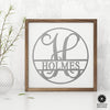 Circle Monogram With Name -  Monogram Last Name Signs for Home