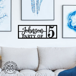 Here for the Party - Wall Decor Personalized Name Sign for Home