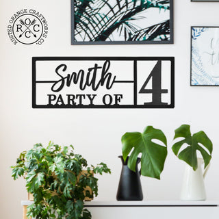 Here for the Party - Wall Decor Personalized Name Sign for Home
