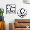 Fullerton Monogram - Circle or Square - Metal Last Name Sign Wall Decor