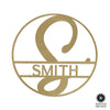 Fullerton Monogram - Circle or Square - Metal Last Name Sign Wall Decor