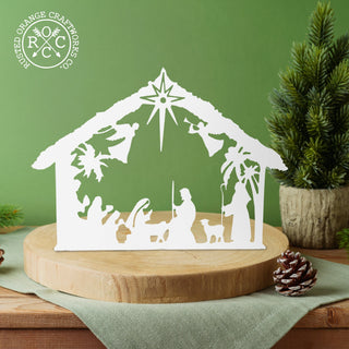 Angels Nativity Silhouette - Single Piece Nativity Scene Christmas Decor