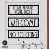Hello, Stranger Porch Signs - 3 Styles - Metal Welcome Signs for Door