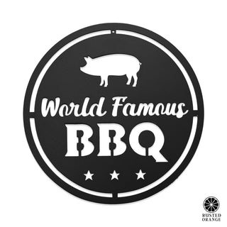 Backyard BBQ Sign - BBQ Grill Patio Wall Decor for Outdoors or Indoors