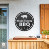 Backyard BBQ Sign - BBQ Grill Patio Wall Decor for Outdoors or Indoors