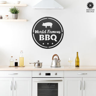 Backyard BBQ Sign - BBQ Grill Patio Wall Decor for Outdoors or Indoors