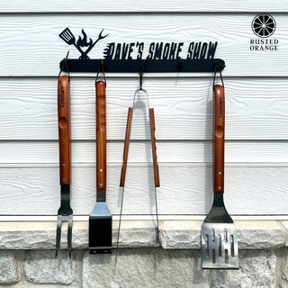 Grill Utensil Holder Personalized - Outdoor Grilling Organizer Accessory