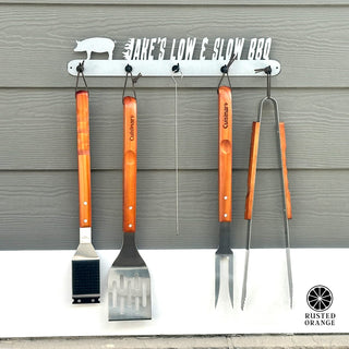 Grill Utensil Holder Personalized - Outdoor Grilling Organizer Accessory