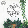 Emblem Monogram - 2 Sizes - Personalized Metal Family Name Sign Home Decor