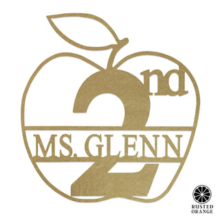Apple Monogram - 2 Sizes - Personalized Teacher Gift or Farm Decor