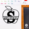 Apple Monogram - 2 Sizes - Personalized Teacher Gift or Farm Decor