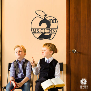 Apple Monogram - 2 Sizes - Personalized Teacher Gift or Farm Decor