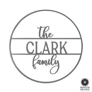 Chandler Family Sign - 4 Sizes - Personalized Circle Family Name Sign