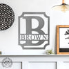 Covington Monogram - Personalized Metal Family Last Name Sign for Home Decor