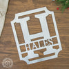 Covington Monogram - Personalized Metal Family Last Name Sign for Home Decor