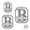 Covington Monogram - Personalized Metal Family Last Name Sign for Home Decor