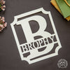 Covington Monogram - Personalized Metal Family Last Name Sign for Home Decor