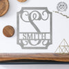 Embellished Monogram Metal Sign – Custom Last Name Wall Decor | Wedding Gift | Family Name Sign | Housewarming Gift