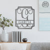 Embellished Monogram Metal Sign – Custom Last Name Wall Decor | Wedding Gift | Family Name Sign | Housewarming Gift