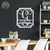 Embellished Monogram Metal Sign – Custom Last Name Wall Decor | Wedding Gift | Family Name Sign | Housewarming Gift