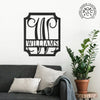 Embellished Monogram Metal Sign – Custom Last Name Wall Decor | Wedding Gift | Family Name Sign | Housewarming Gift