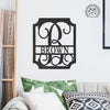 Embellished Monogram Metal Sign – Custom Last Name Wall Decor | Wedding Gift | Family Name Sign | Housewarming Gift