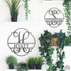 Emblem Monogram - 2 Sizes - Personalized Metal Family Name Sign Home Decor