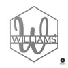 Hexagon Monogram - 2 Sizes - Personalized Metal Family Name Sign For Home Decor