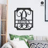 Embellished Monogram Metal Sign – Custom Last Name Wall Decor | Wedding Gift | Family Name Sign | Housewarming Gift