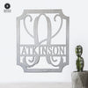 Embellished Monogram Metal Sign – Custom Last Name Wall Decor | Wedding Gift | Family Name Sign | Housewarming Gift