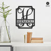 Embellished Monogram Metal Sign – Custom Last Name Wall Decor | Wedding Gift | Family Name Sign | Housewarming Gift