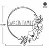 Flower Shop Collection - Personalized Family Custom Name Wall Sign for Wreath