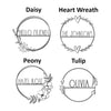 Flower Shop Collection - Personalized Family Custom Name Wall Sign for Wreath