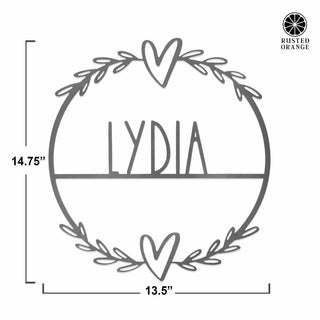 Flower Shop Collection - Personalized Family Custom Name Wall Sign for Wreath