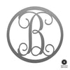 14" Single Letter Circle Monogram - Front Door Monogram Wreath Decor