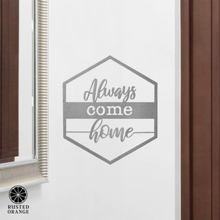 Hexagon Door Greetings - Welcome to Our Home Modern Rustic Word Art