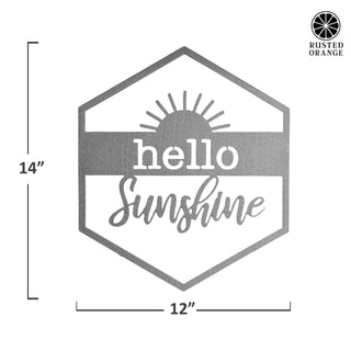 Hexagon Door Greetings - Welcome to Our Home Modern Rustic Word Art